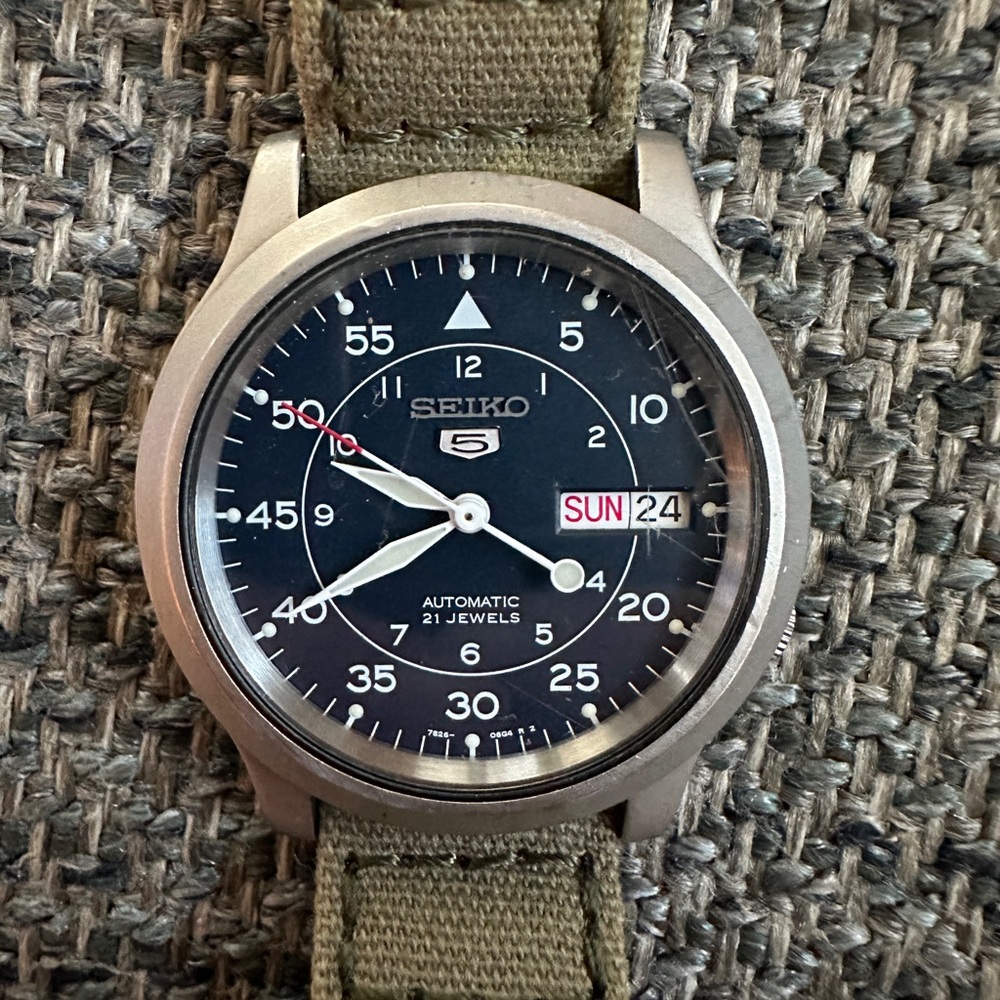 Seiko Black Automatic Watch